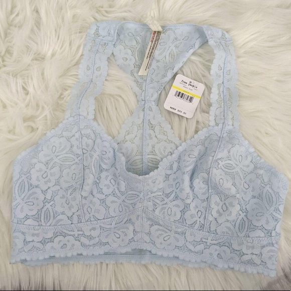 Free People Other - Free People Blue Lace Galloon Racerback Bralette